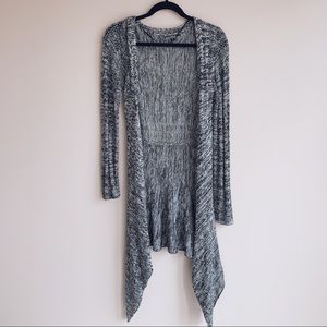 Love stitch gray asymmetrical sweater